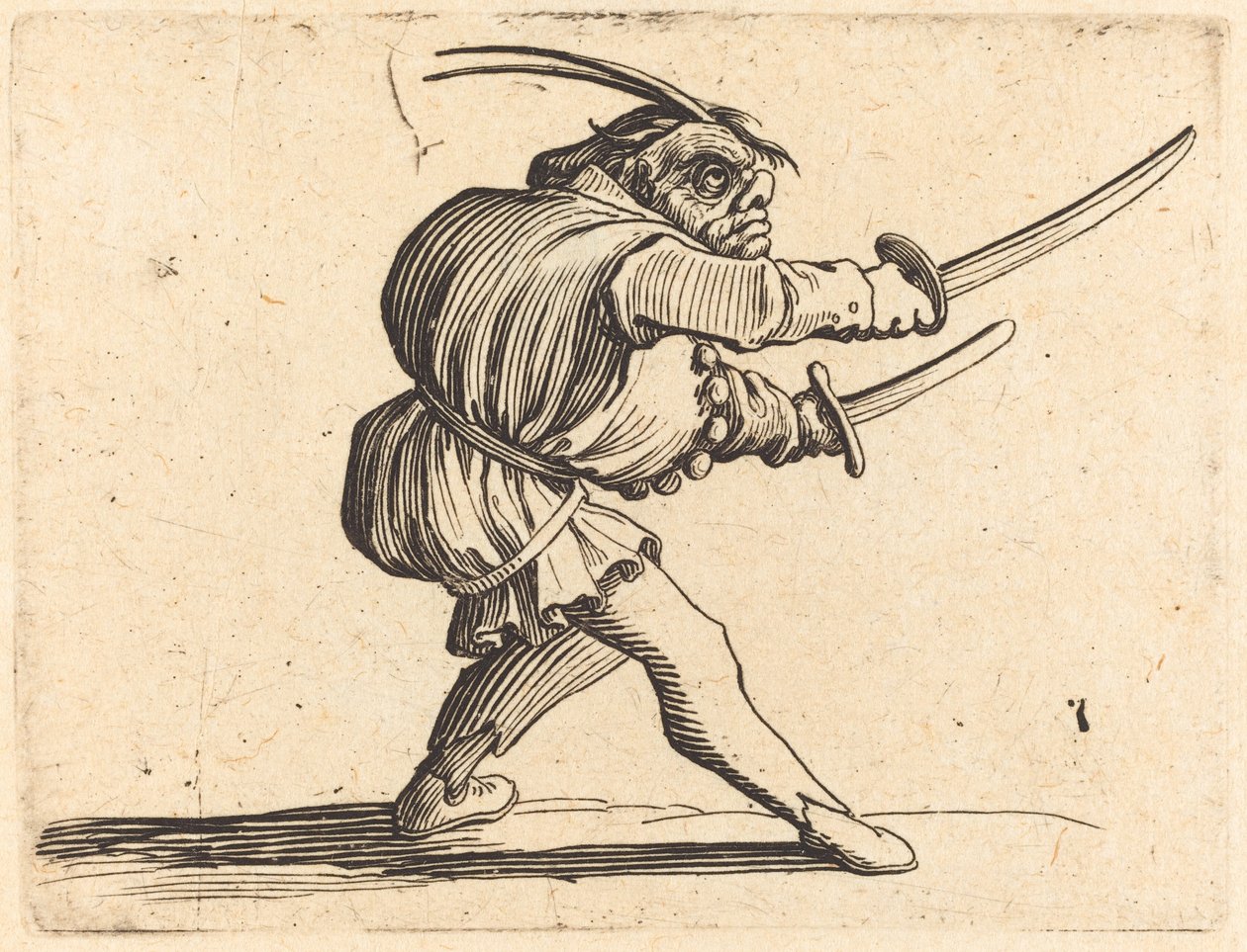 Duellist with Two Sabers by Jacques Callot