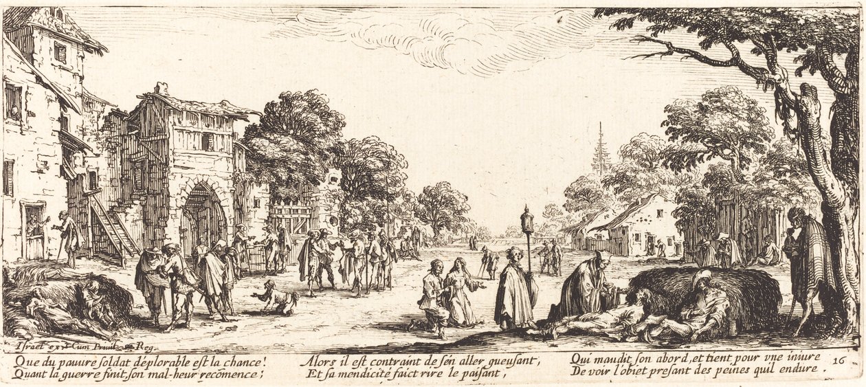 Dying Soldiers by the Roadside by Jacques Callot