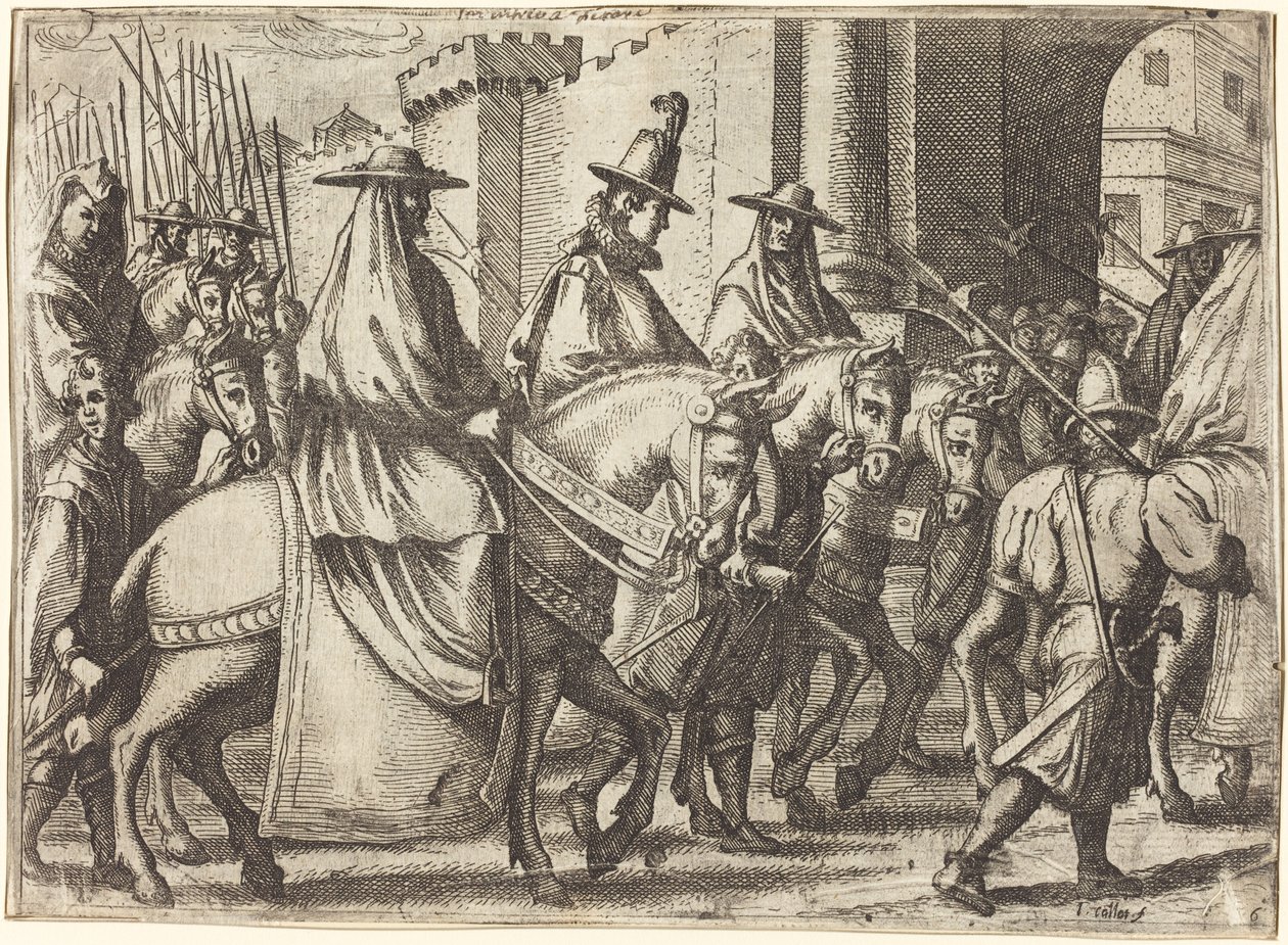 Entry into Ferrara [recto] by Jacques Callot