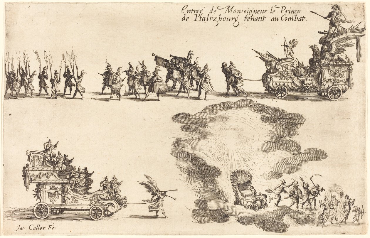 Entry of the Prince of Pfaltzbourg by Jacques Callot