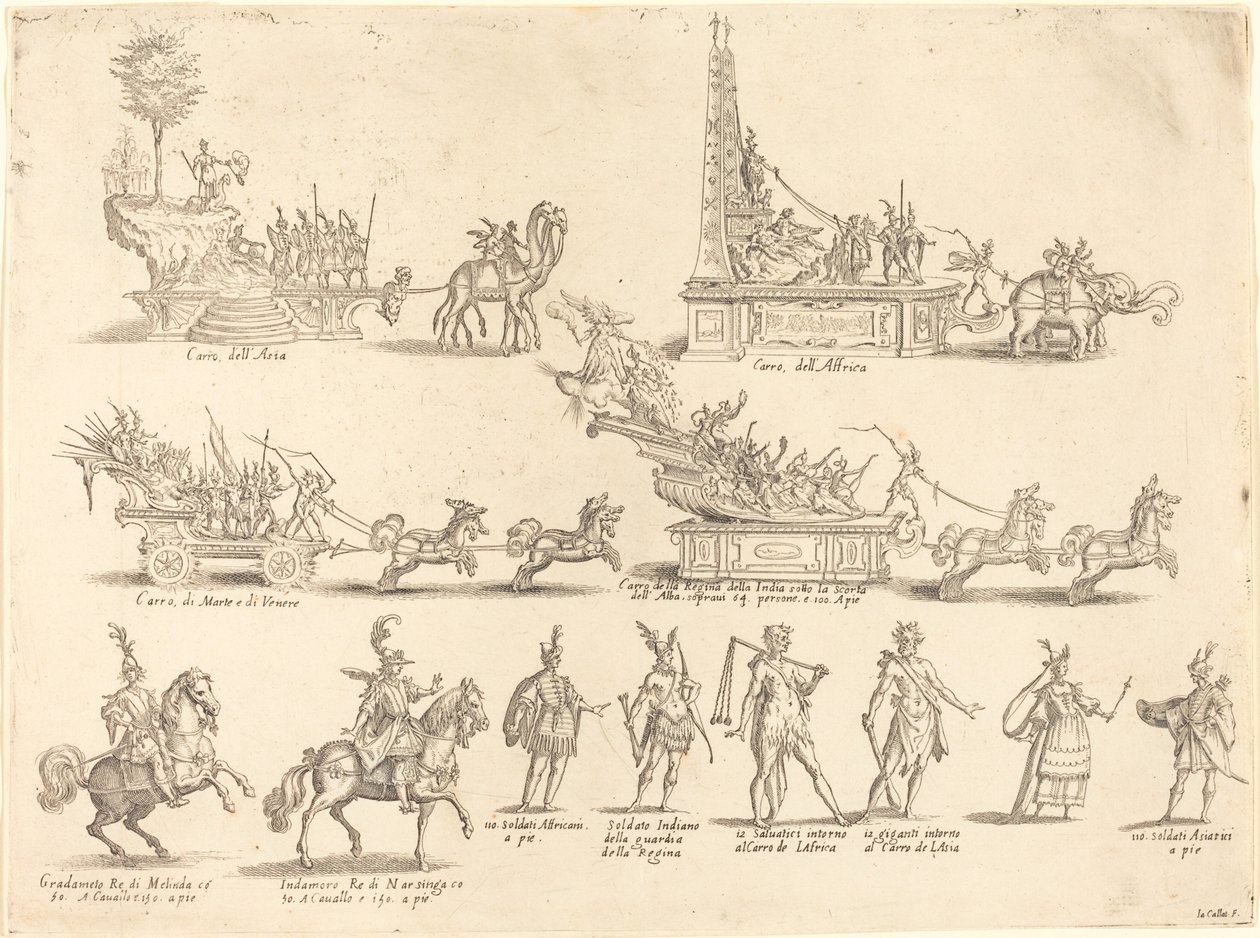 Floats and Participants by Jacques Callot