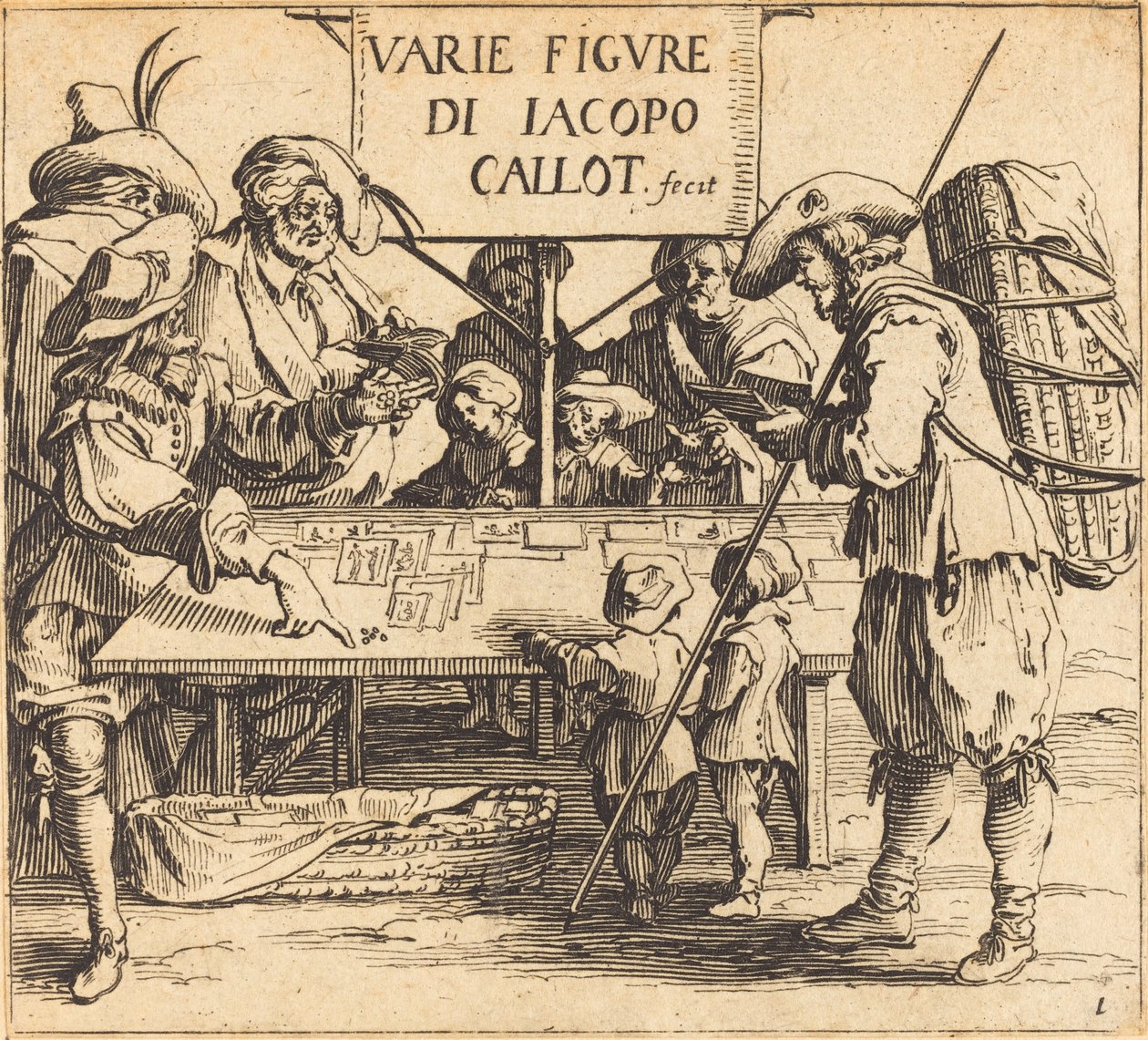 Frontispiece for "Varie Figure" by Jacques Callot