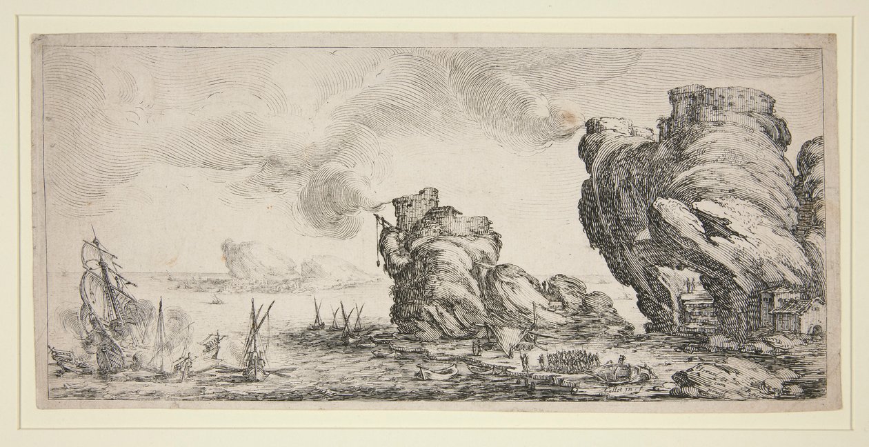 Naval Battle by Jacques Callot