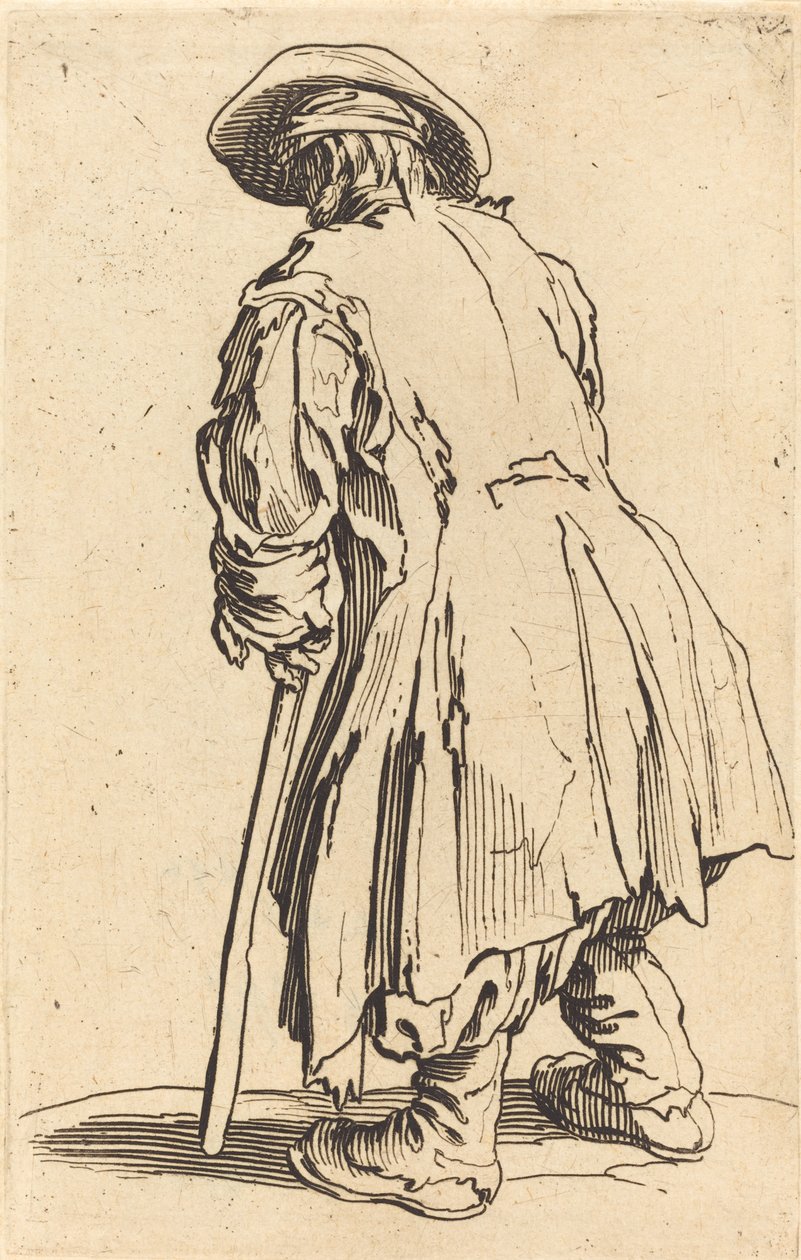 Old Beggar with One Crutch, c.1622 by Jacques Callot