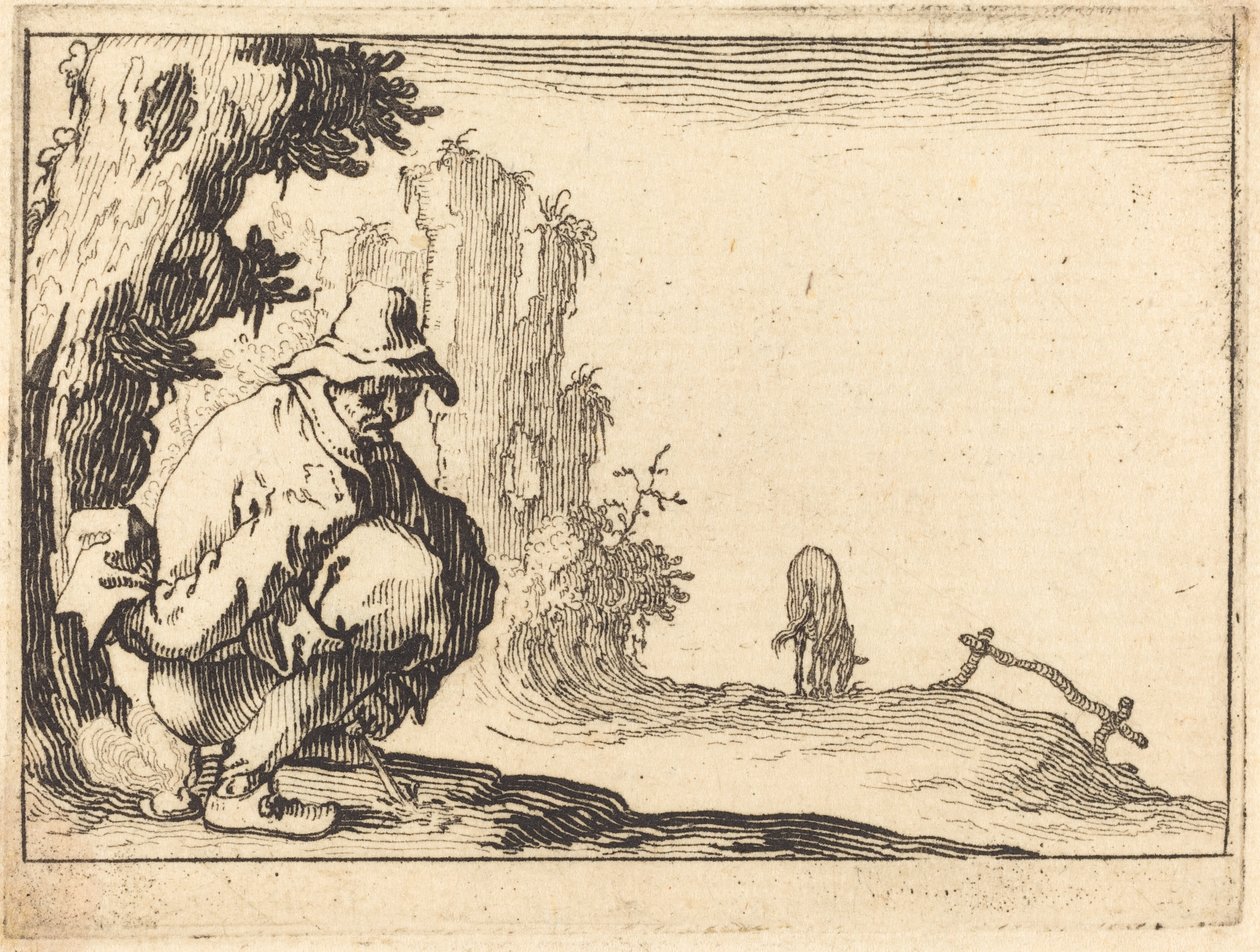 Peasant Defecating by Jacques Callot