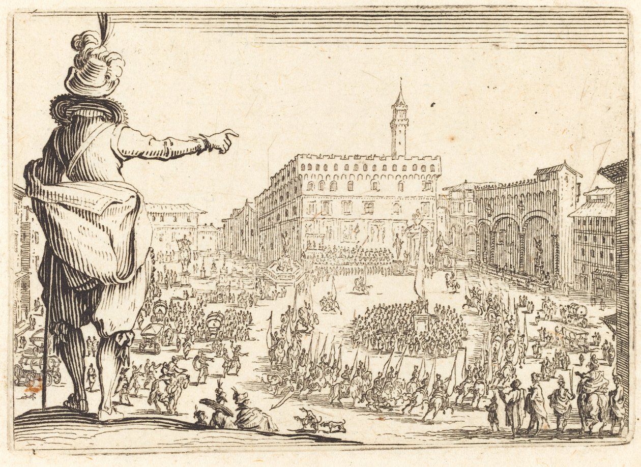 Piazza della Signoria, Florence by Jacques Callot