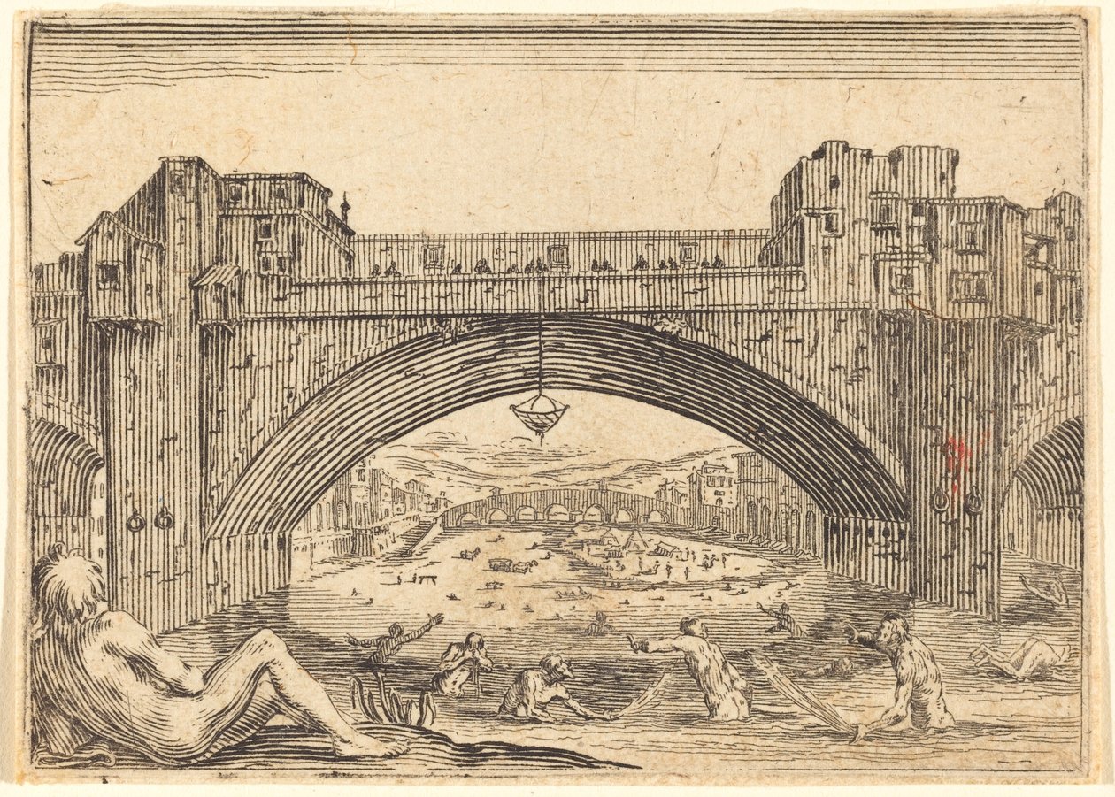 Ponte Vecchio, Florence by Jacques Callot