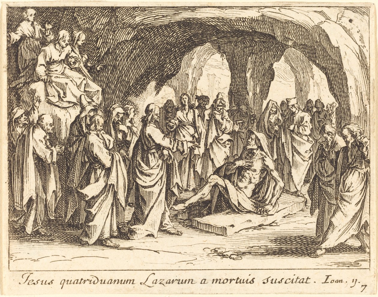 Raising of Lazarus by Jacques Callot