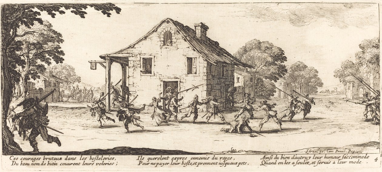 Scene of Pillage by Jacques Callot