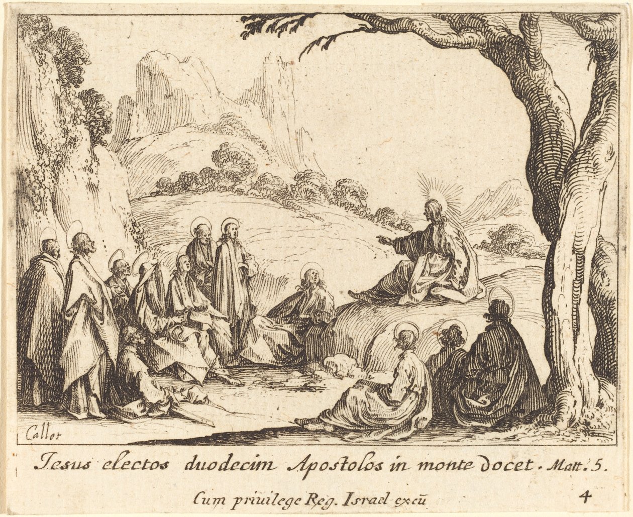 Sermon on the Mount by Jacques Callot