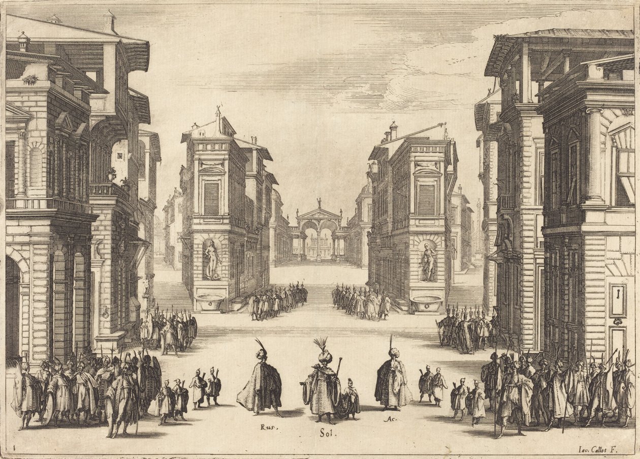 Solimano, Act I by Jacques Callot