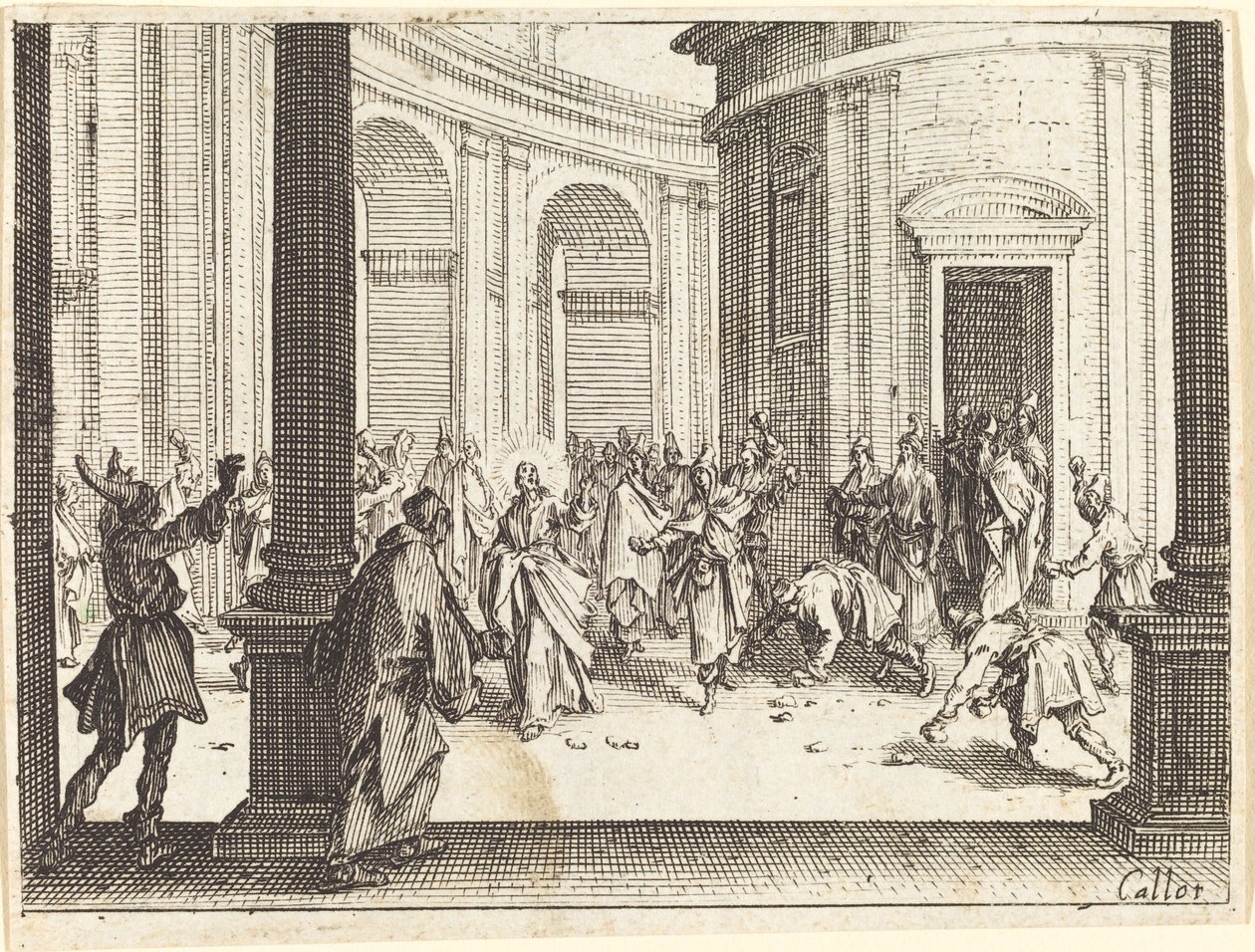Stoning of Jesus, 1635 by Jacques Callot