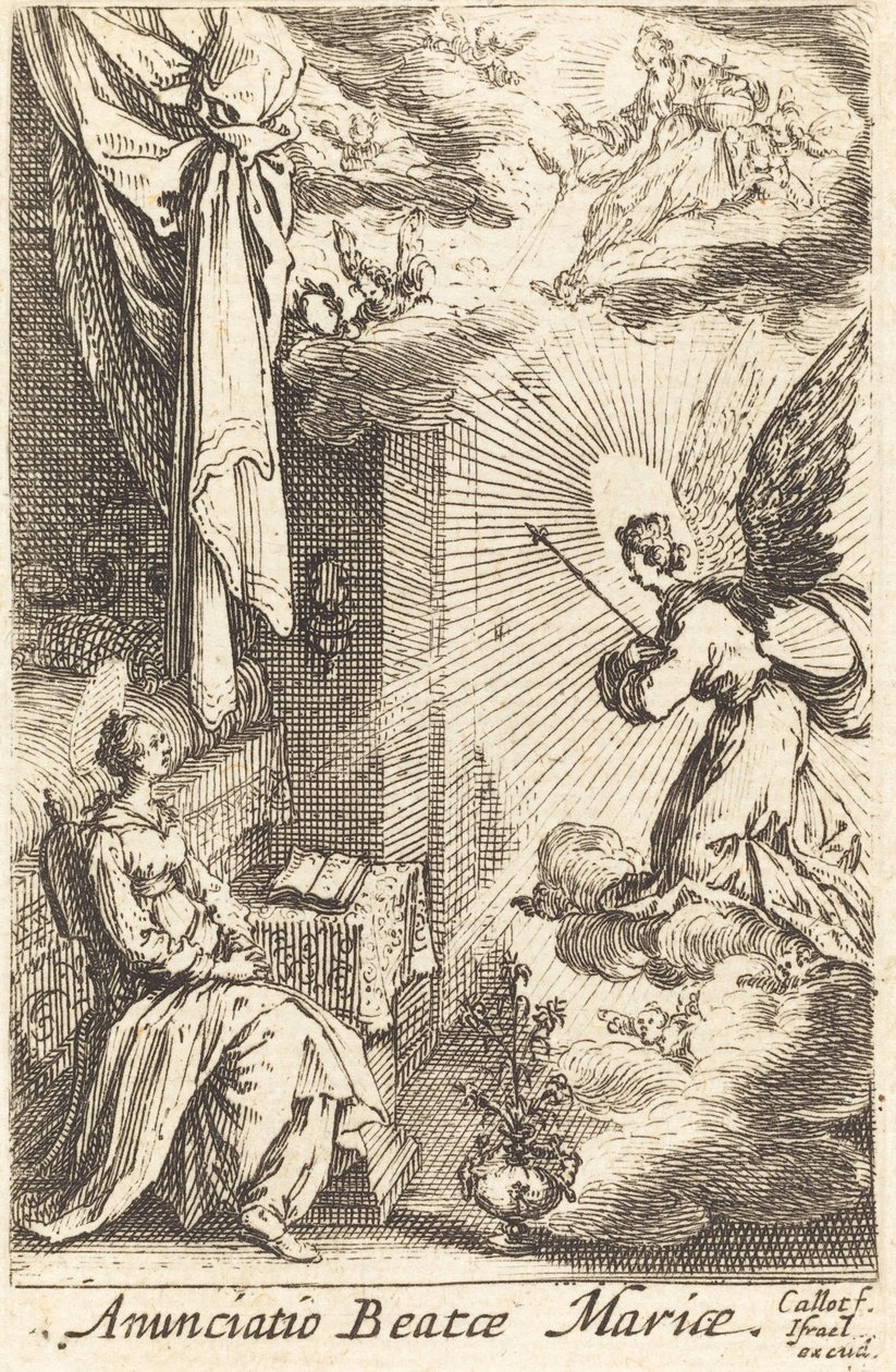The Annunciation, in or after 1630 by Jacques Callot
