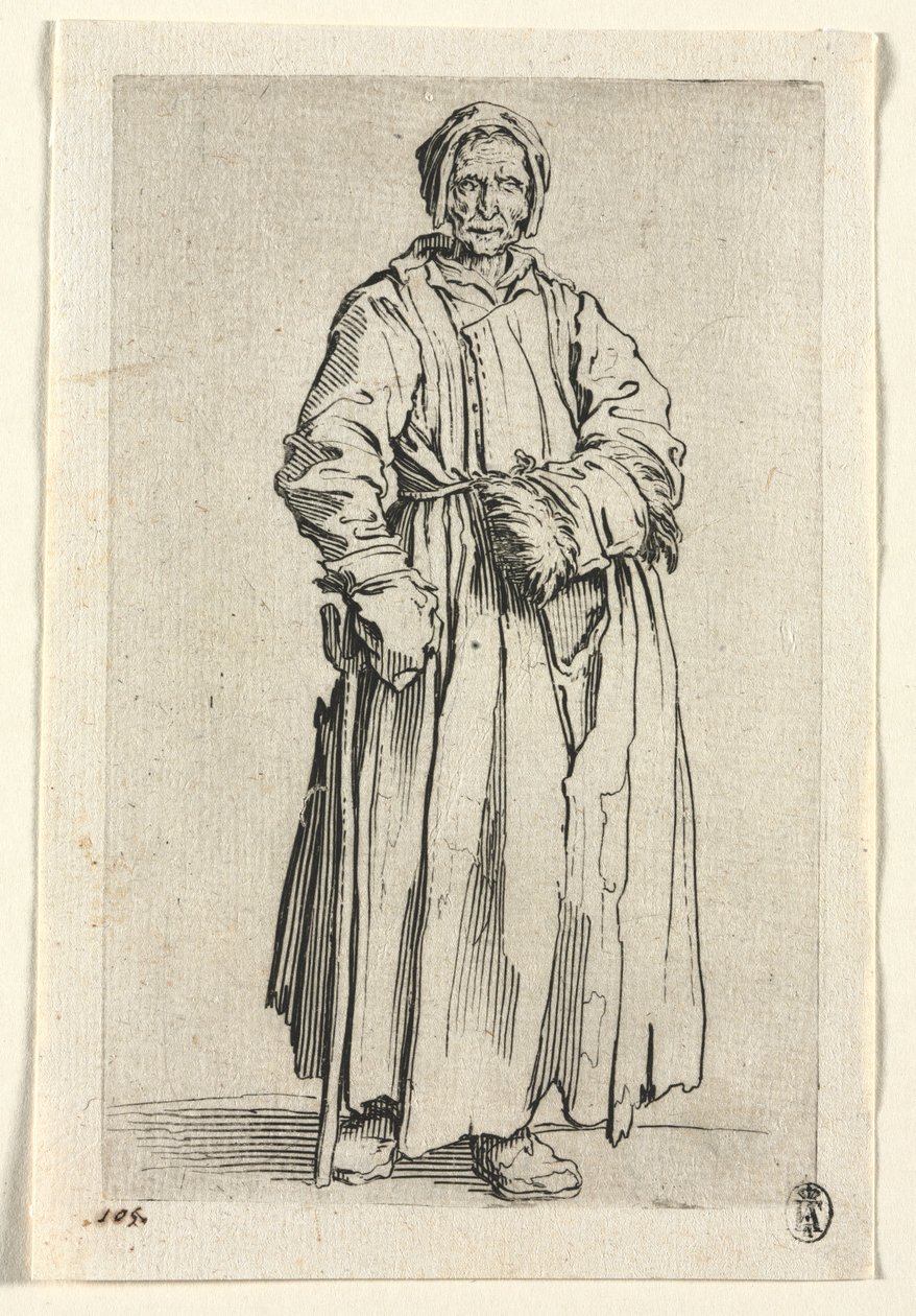 The Beggars: One-Eyed Woman, c. 1623 by Jacques Callot
