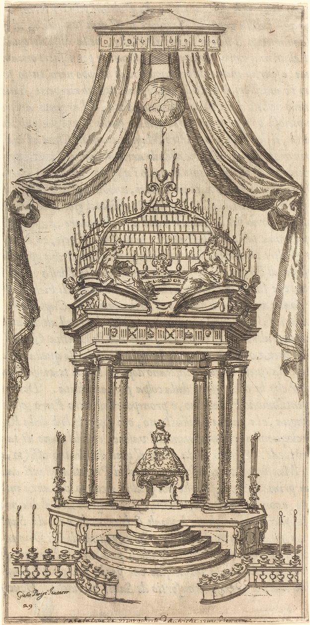 The Catafalque, 1612 by Jacques Callot
