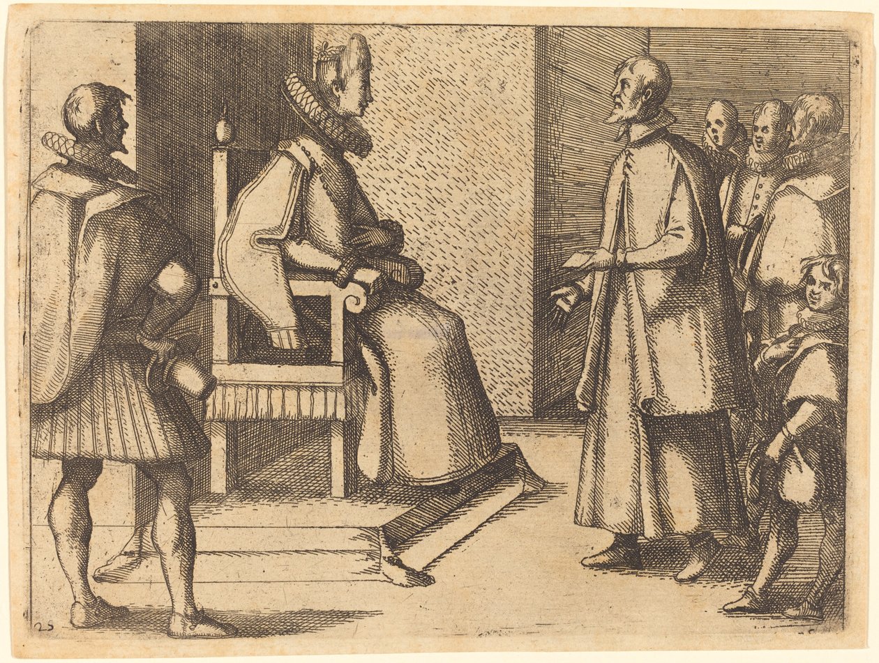 The Envoy of Tuscany thanking the Queen by Jacques Callot