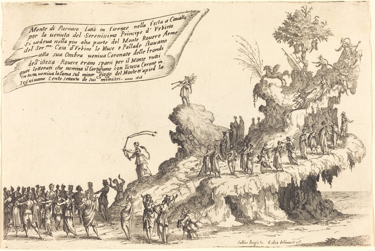 The Float of Mount Parnassus by Jacques Callot