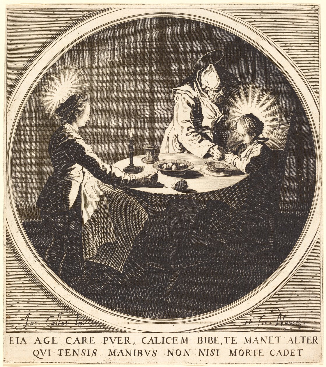 The Holy Family at Table by Jacques Callot