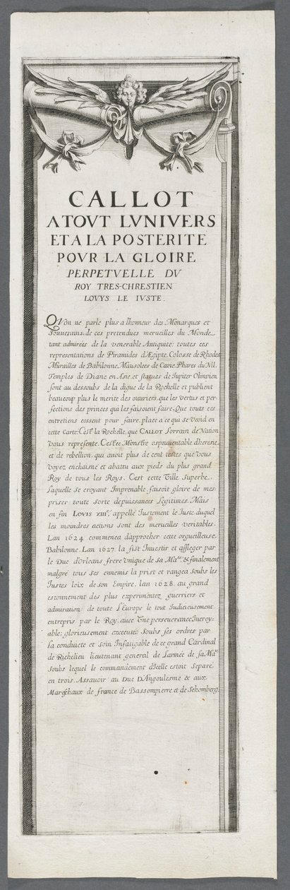 The Siege of La Rochelle: Plate 4 by Jacques Callot