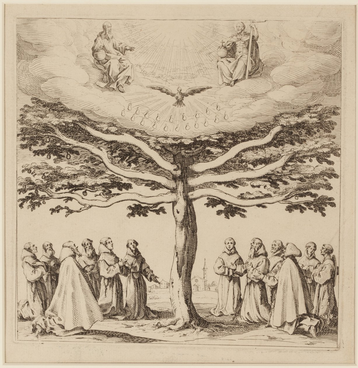 The Tree of St. Francis by Jacques Callot