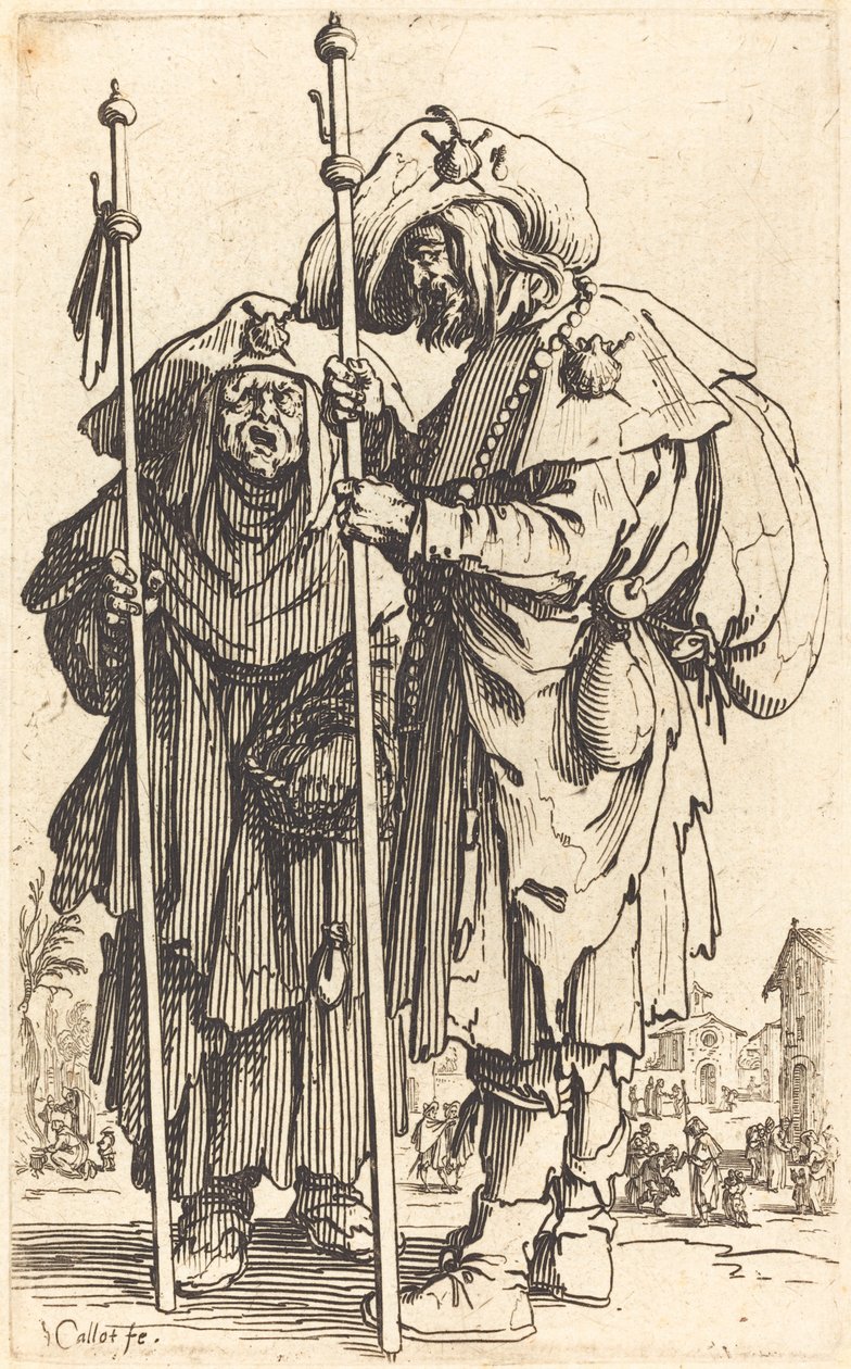 The Two Pilgrims by Jacques Callot
