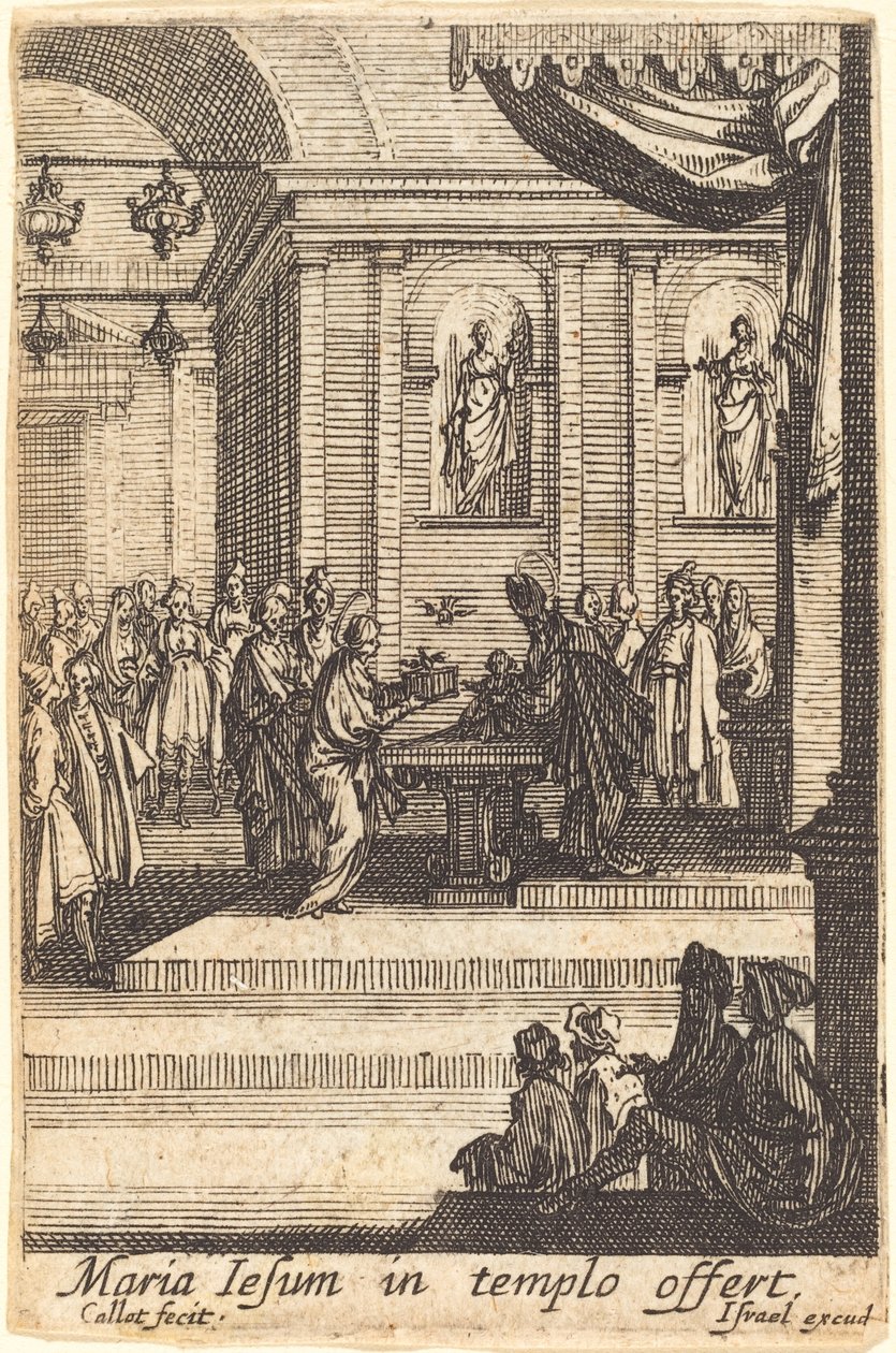 The Virgin Presents Jesus at the Temple by Jacques Callot