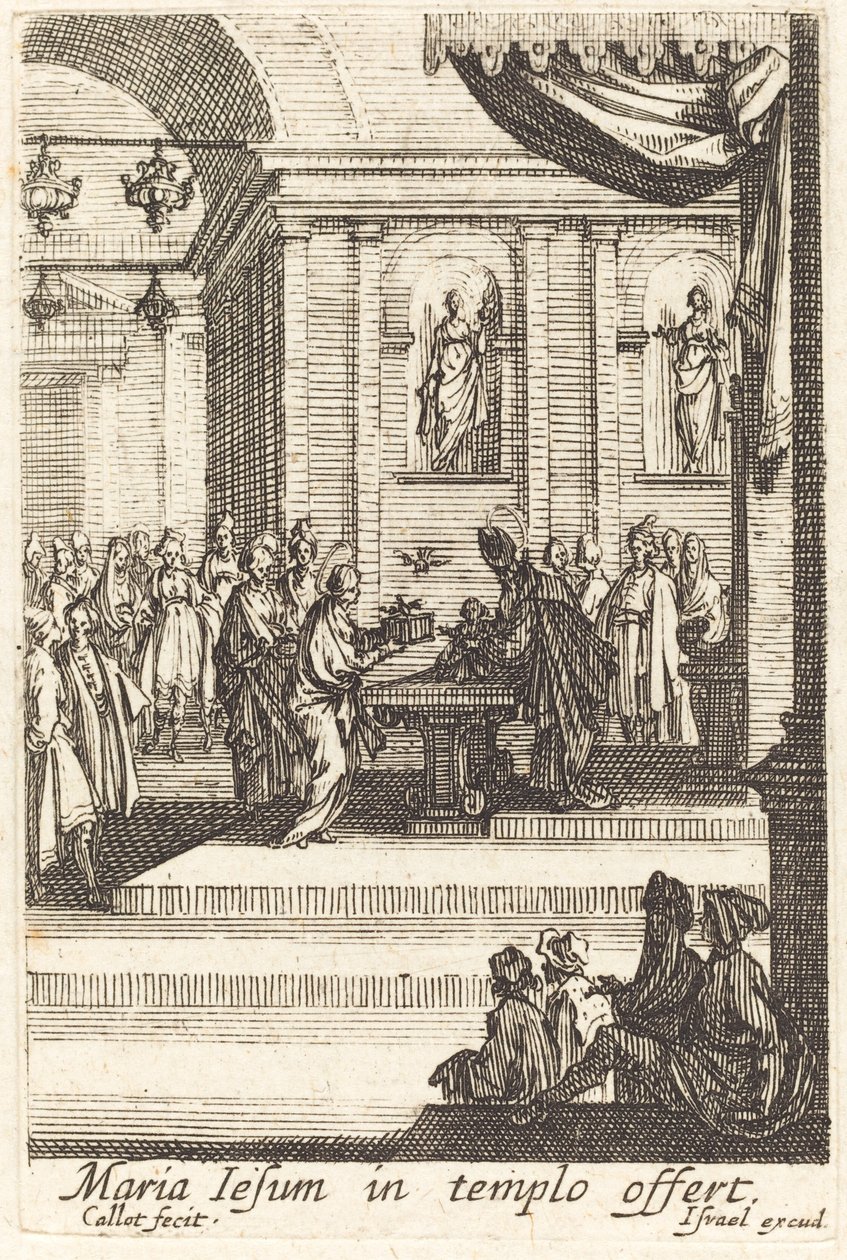 The Virgin Presents Jesus at the Temple by Jacques Callot
