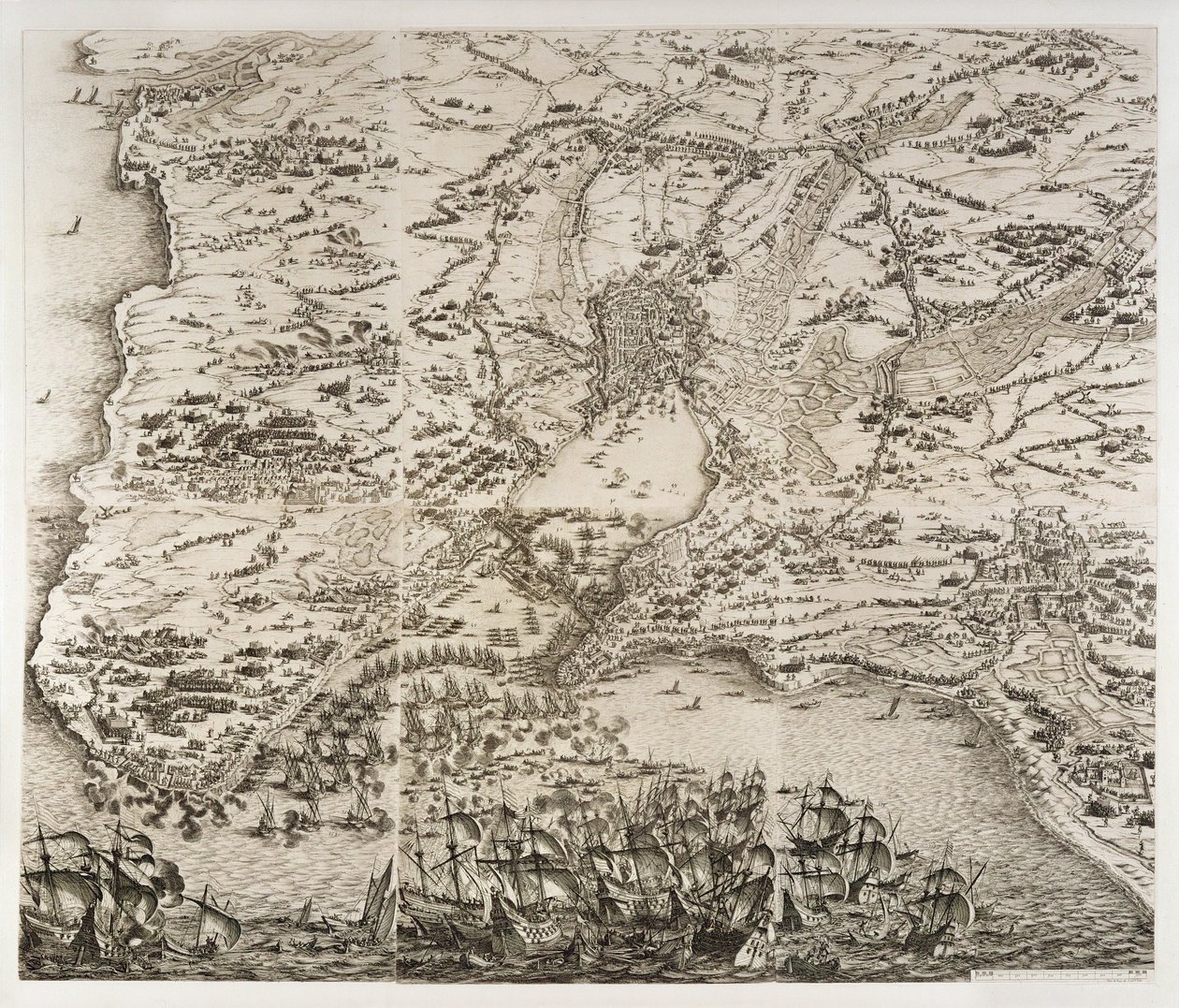 The Siege of La Rochelle by Jacques Callot