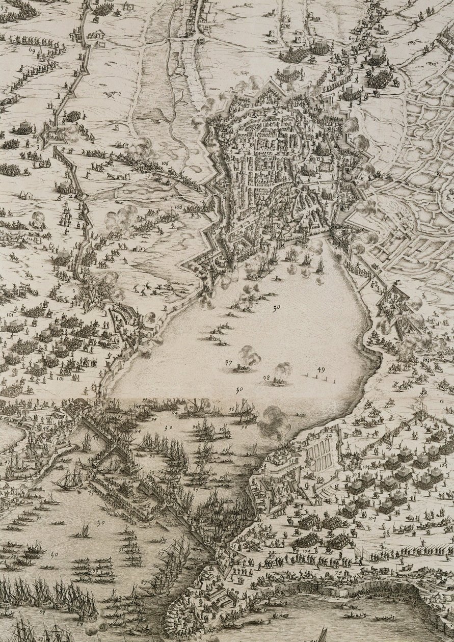 The Siege of La Rochelle by Jacques Callot