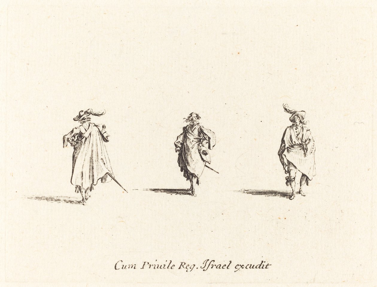 Three Gentlemen by Jacques Callot