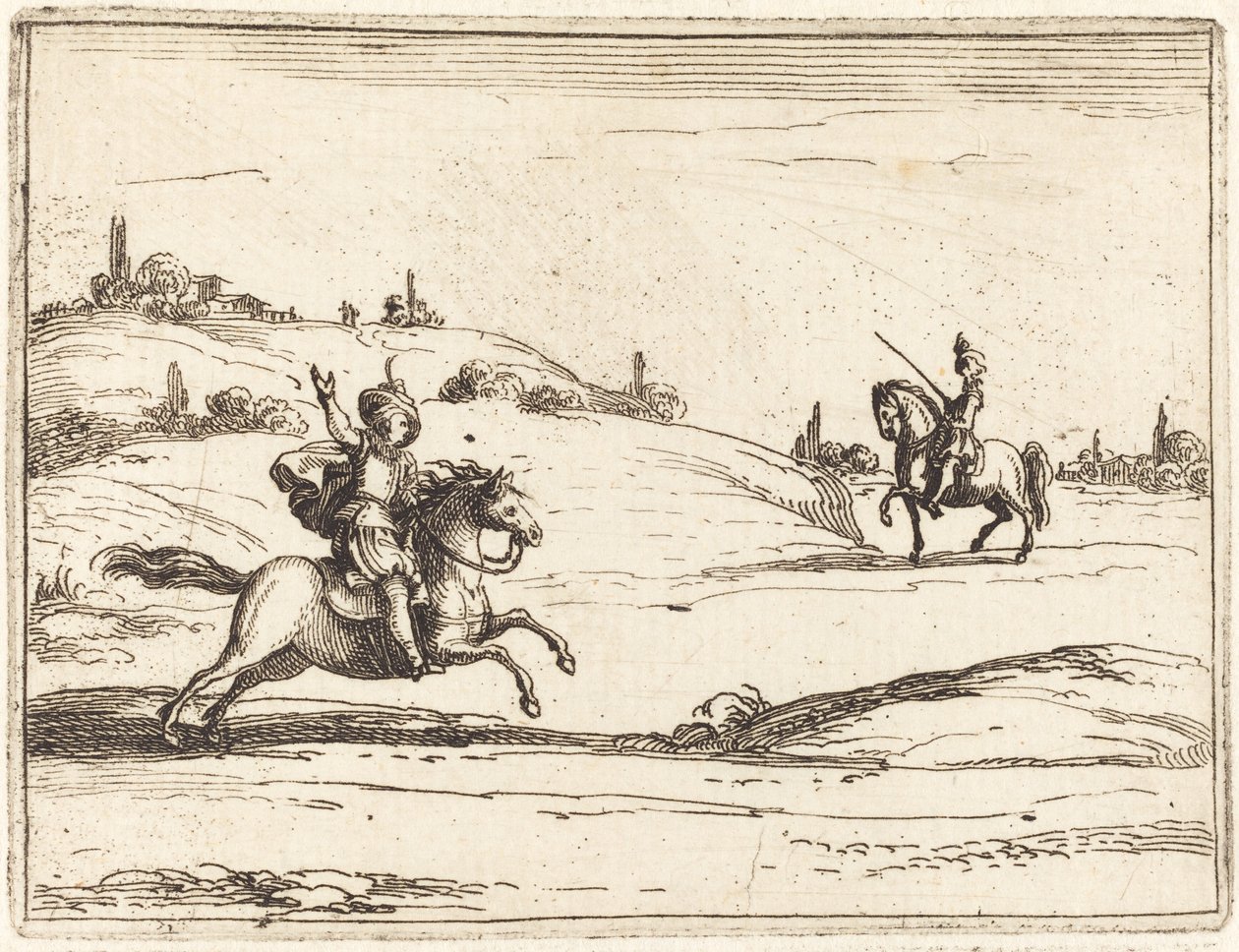 Two Knights by Jacques Callot