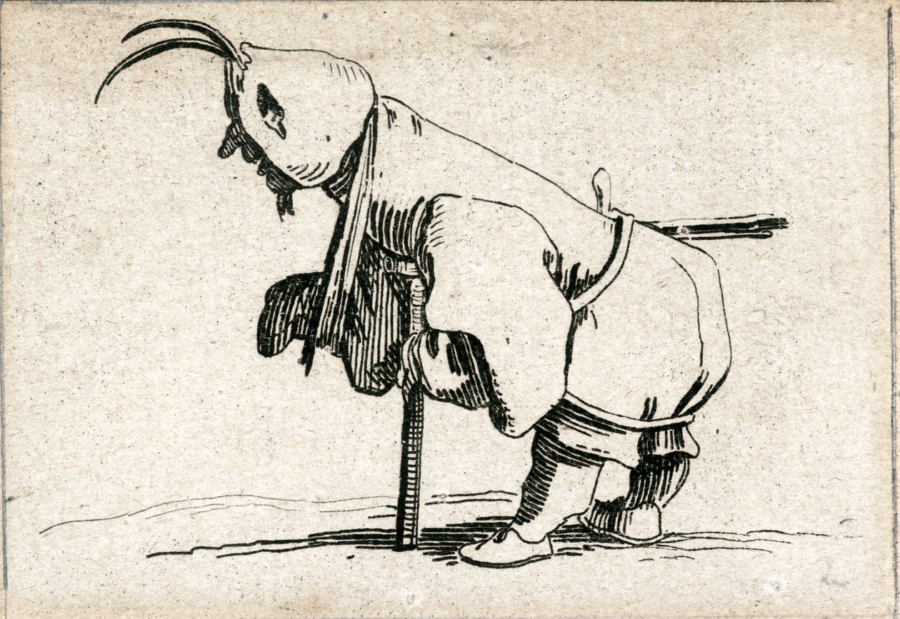 Various Hunchback Figures (engraving) by Jacques Callot