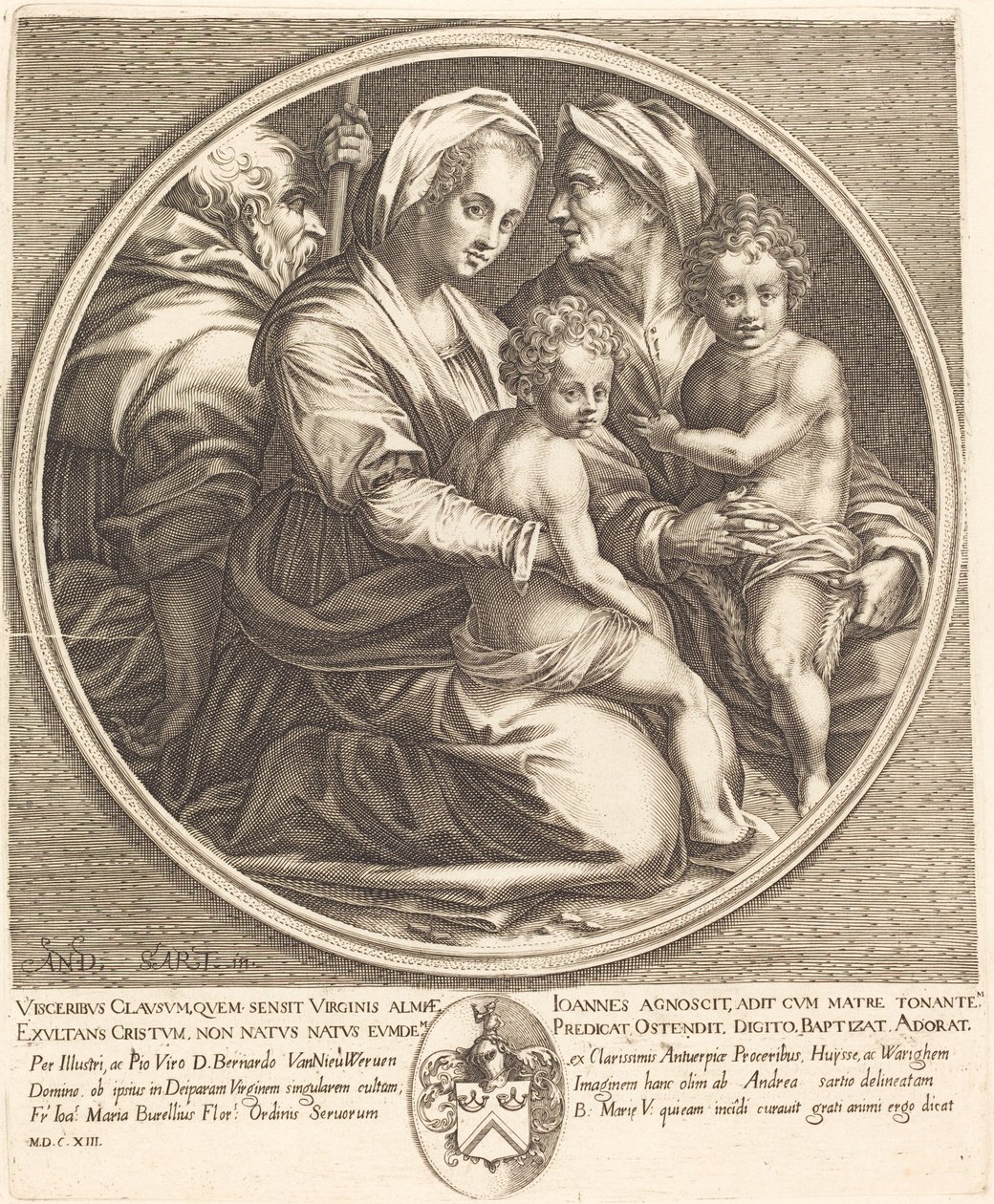 The Holy Family by Jacques Callot after Andrea del Sarto