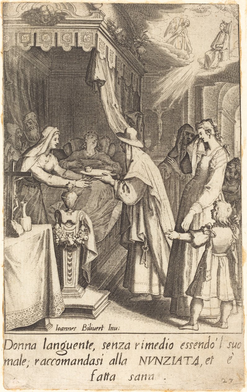 The Cured Sick Person by Jacques Callot after Giovanni Bilivert