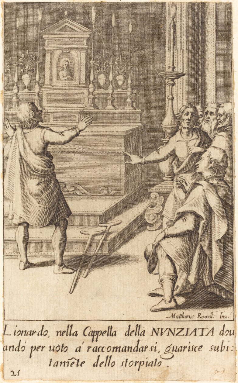 Leonardo by Jacques Callot after Matteo Rosselli
