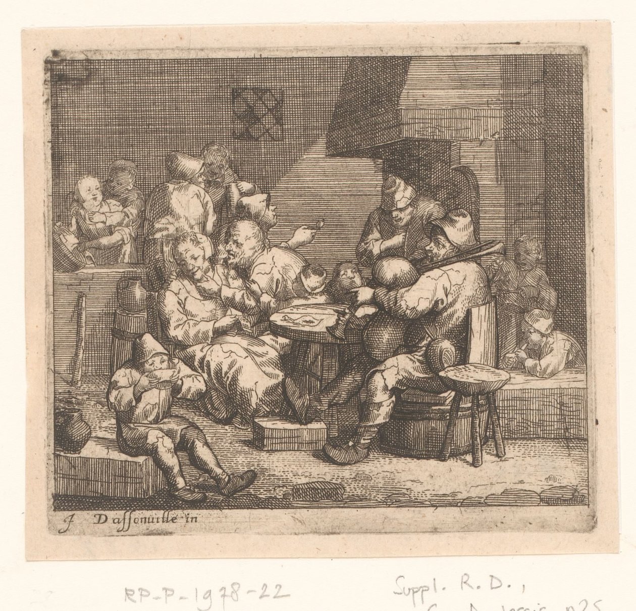 Scene in an Inn by Jacques Dassonville (attributed to)