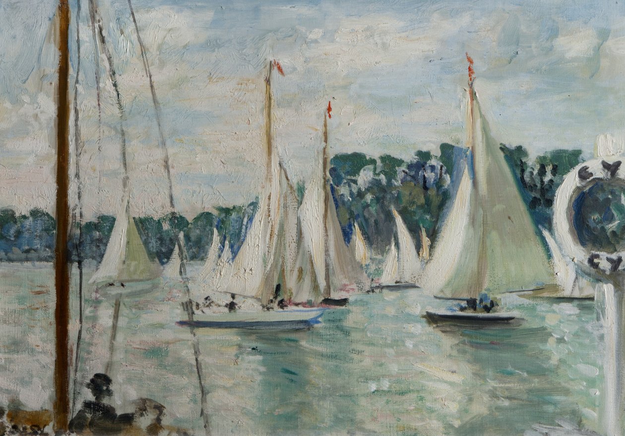 Racing Yachts on the Seine by Jacques Emile Blanche