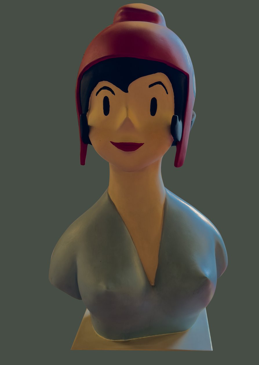 Bust of Marianne inspired by J.Faizant by Jacques Faizant