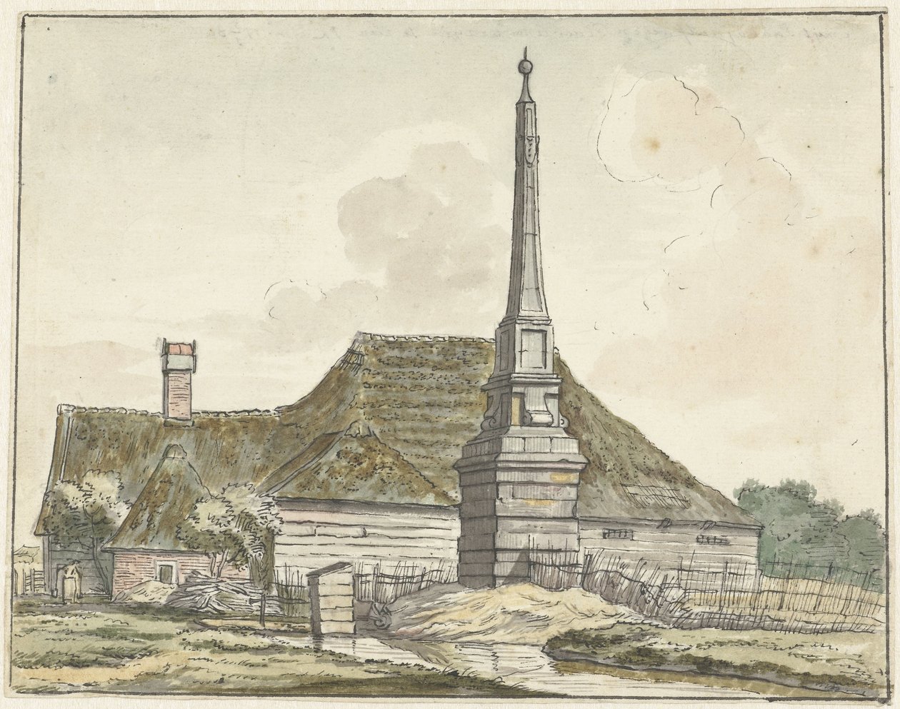 The Milestone or Boundary Post at Halfweg by Jacques Kuyper
