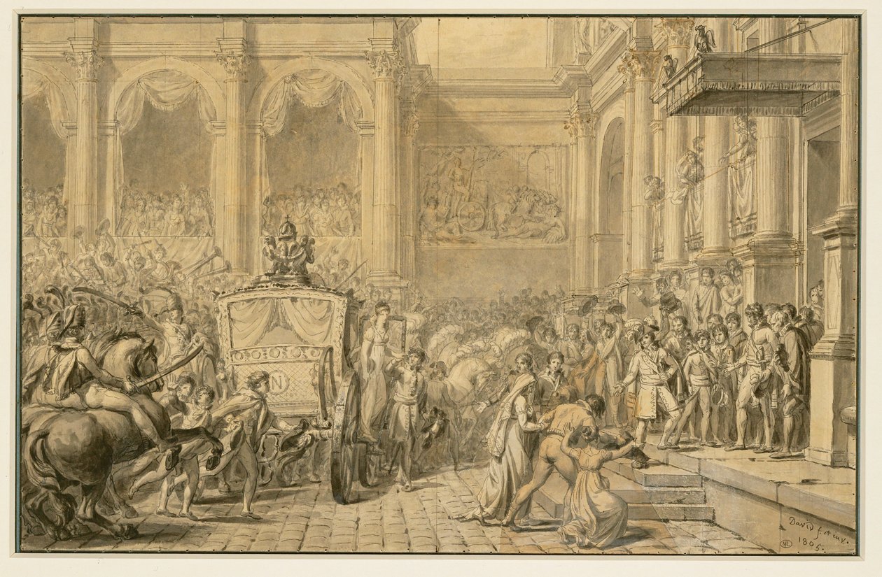 The Arrival of the Emperor by Jacques Louis David