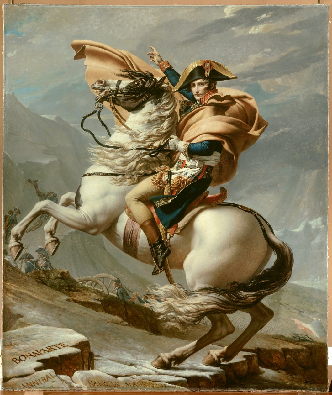 Napoleon Crossing the Alps by Jacques Louis David