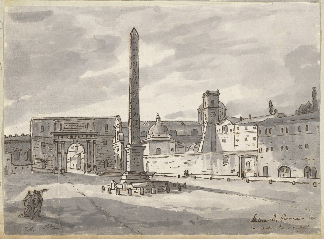 The Piazza del Popolo by Jacques Louis David