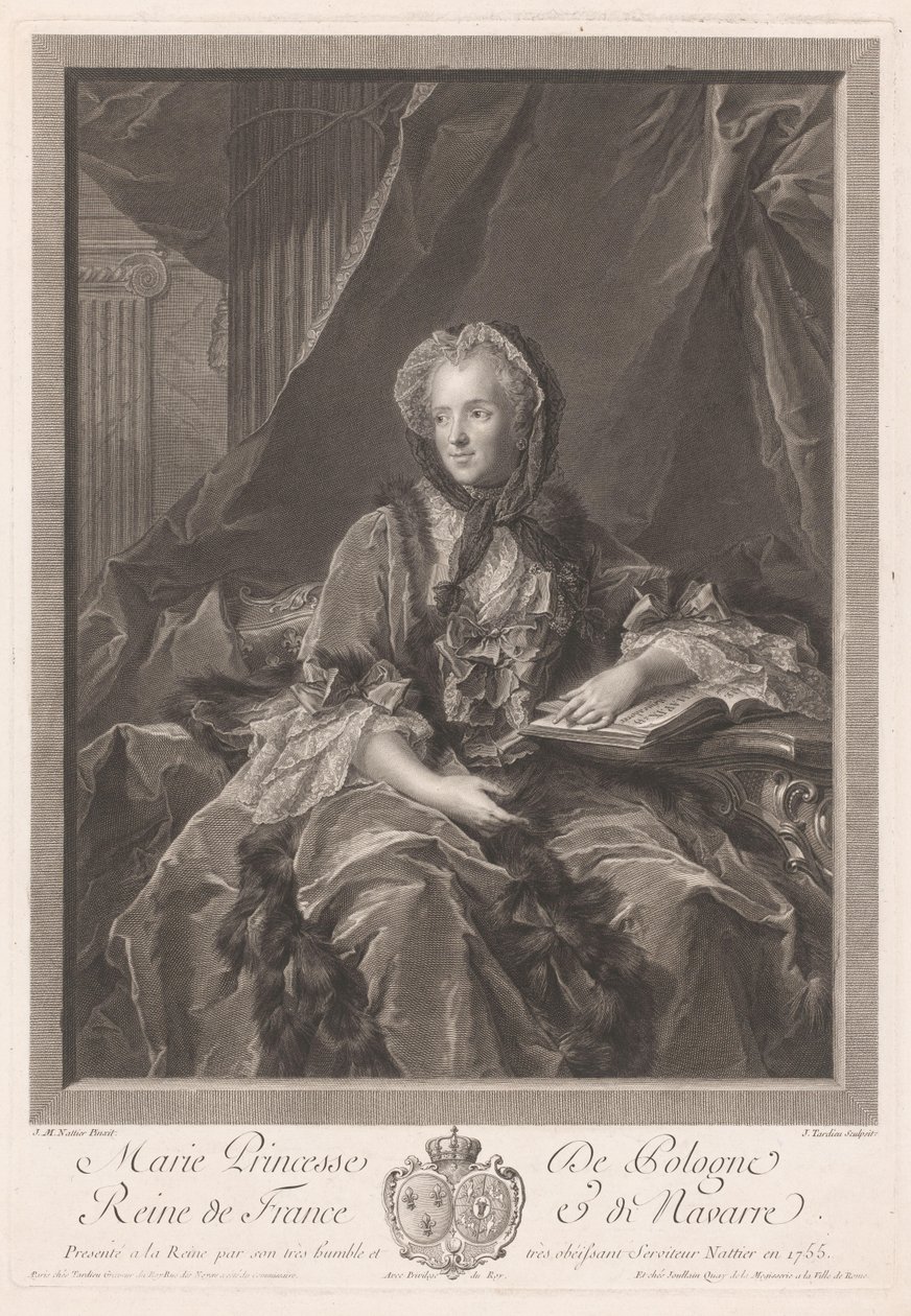 Portrait of Queen Maria Leszczyńska by Jacques Nicolas Tardieu