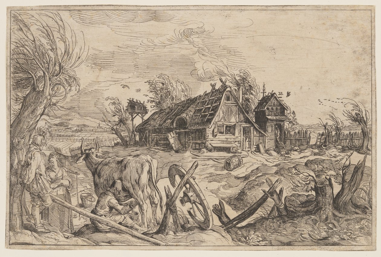 Landscape with a Farmhouse by Jacques de Gheyn II