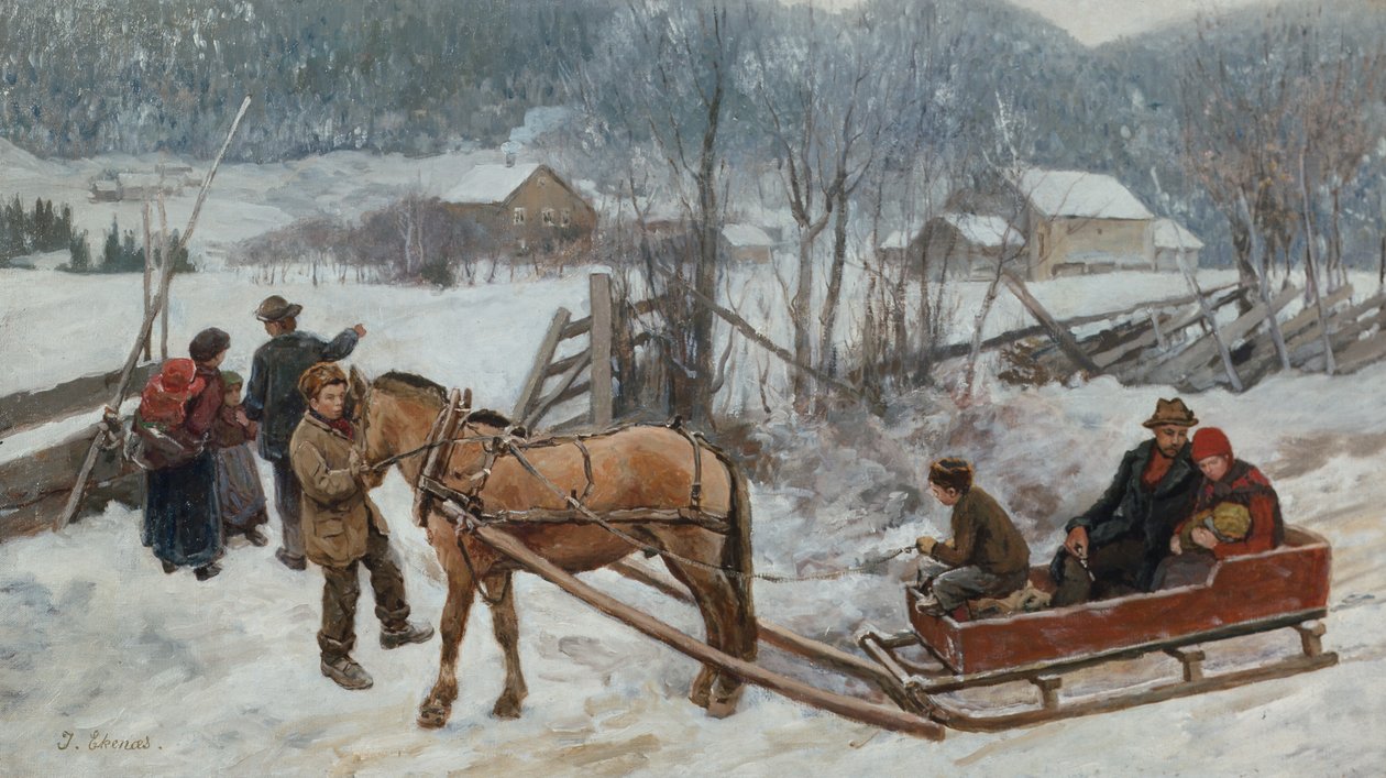 Home from Sledge Trip by Jahn Ekenaes