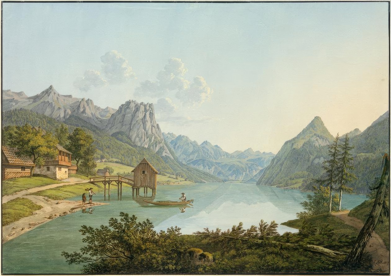 The Grundlsee by Jakob Alt