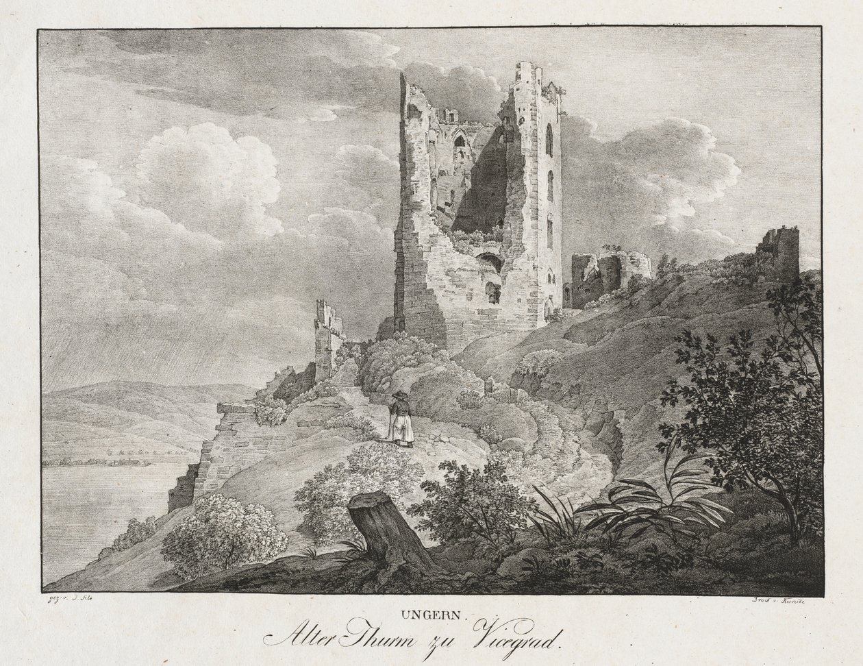 Hungary, Old Tower at Vicegrad by Jakob Alt