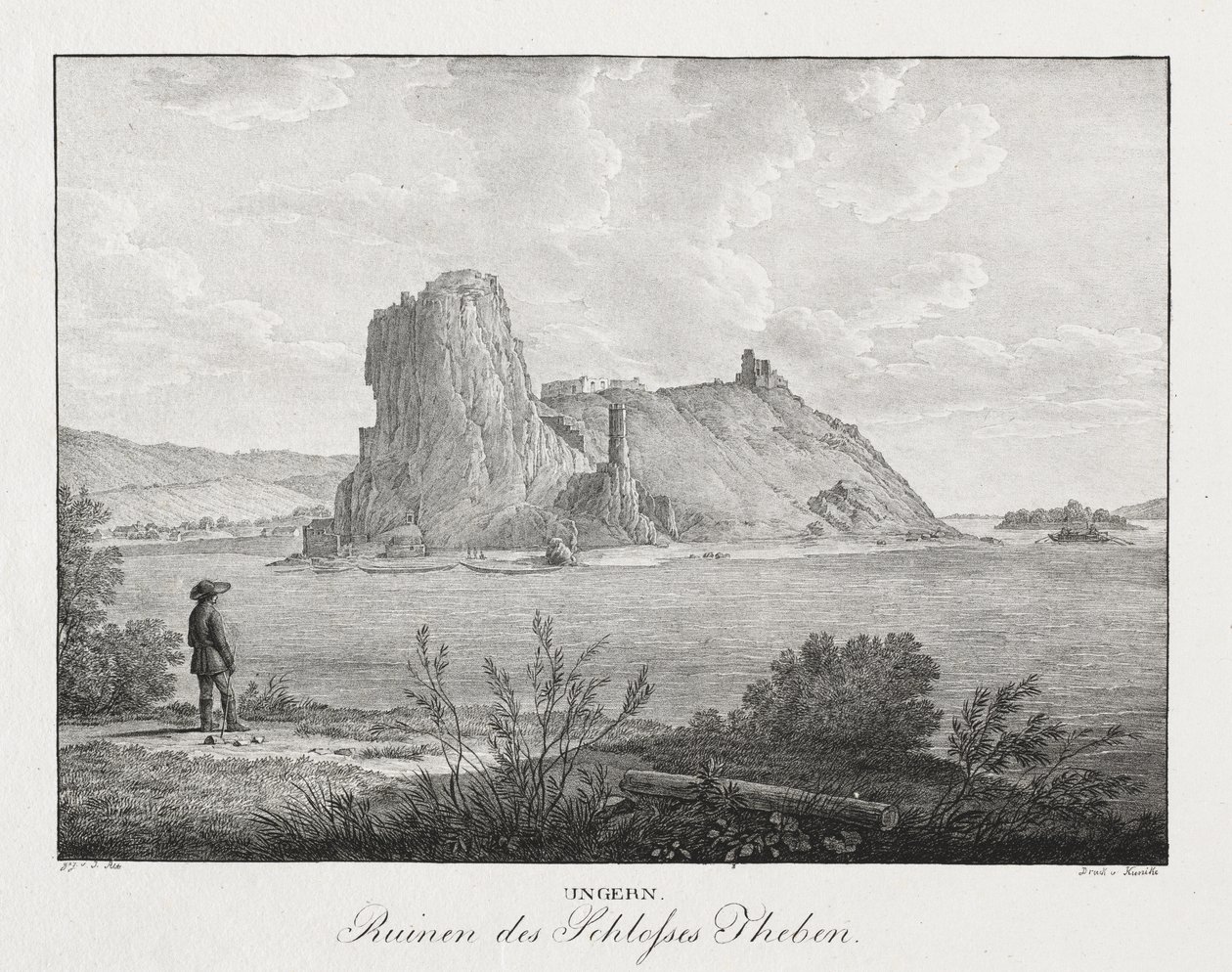 Hungary, Ruins of Theben Castle by Jakob Alt