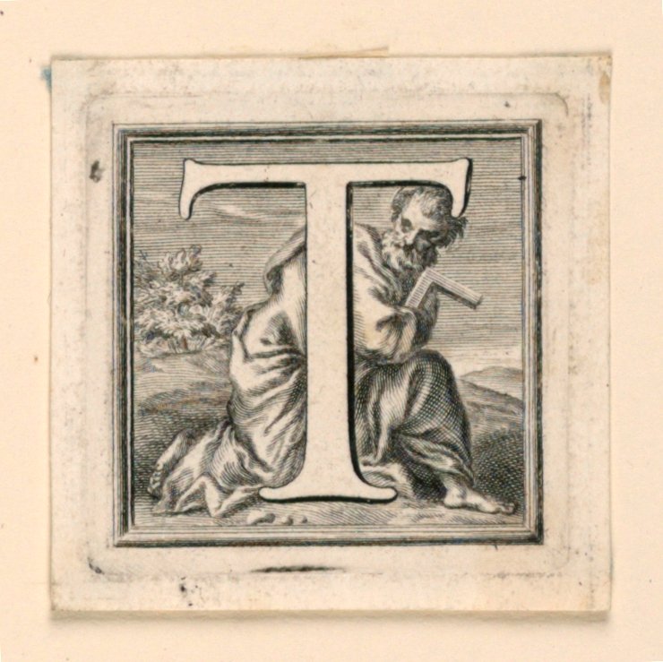 Decorated Capital Letter T by Jakob Frey