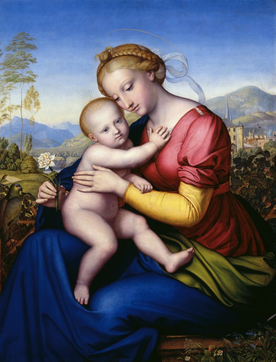 Madonna with Child and Parrot by Jakob Götzenberger